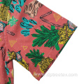 Custom Pineapple Printed Hawaii Style Beach Shirts